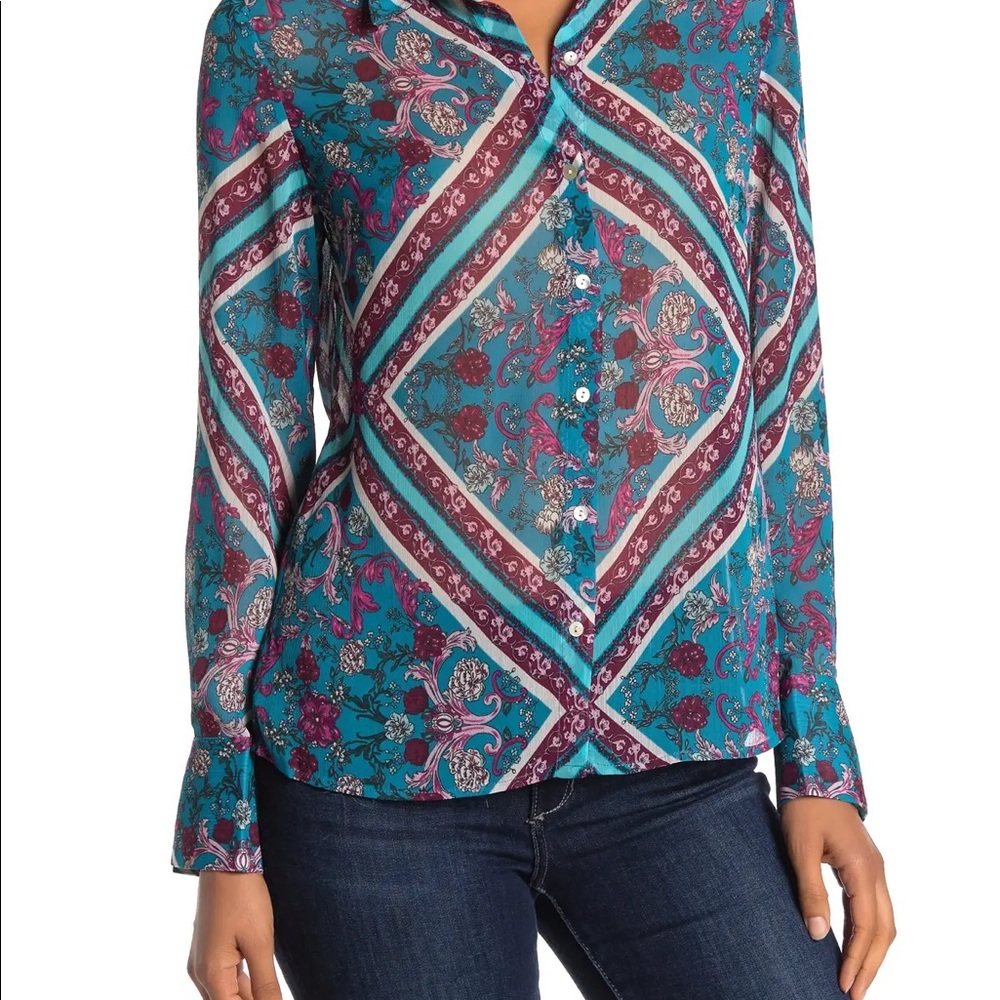 Kut from the Kloth Camile Floral Print Blouse
